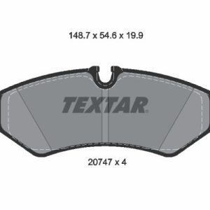 Textar Brake Pad Set, disc brake Q+ 2074701, 2 07 47 01, 2.07.47.01 – Mercedes-Benz