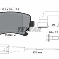 Textar Brake Pad Set, disc brake Q+ 2332602 - Audi / Seat / Skoda / VW