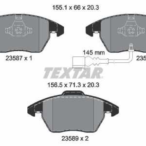 Textar Brake Pad Set, disc brake Q+ 2358701, 2 35 87 01, 2.35.87.01 – Audi / Seat / Skoda / VW