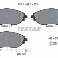Textar Brake Pad Set, disc brake Q+ 2473803 - Audi / Skoda / VW