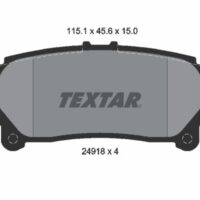 Textar Brake Pad Set, disc brake 2491801 - Lexus / Toyota