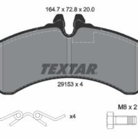 Textar Brake Pad Set, disc brake 2915301 - Multicar
