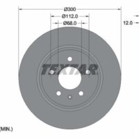 Textar Brake Disc PRO 92160103 - Audi / Audi (FAW) / Seat / Skoda / VW