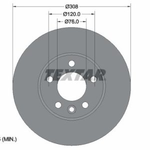 Textar Brake Disc PRO+ 92279505, 9 227 950 5, 9.227.950.5 – Audi / Seat / Skoda / VW